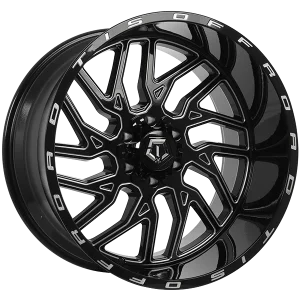 TIS Wheels – 544BM – Black – 22″x12″ -44mm – Summer Wheels – 544BM2226844S